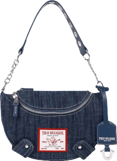 Chain Handle Denim Hobo