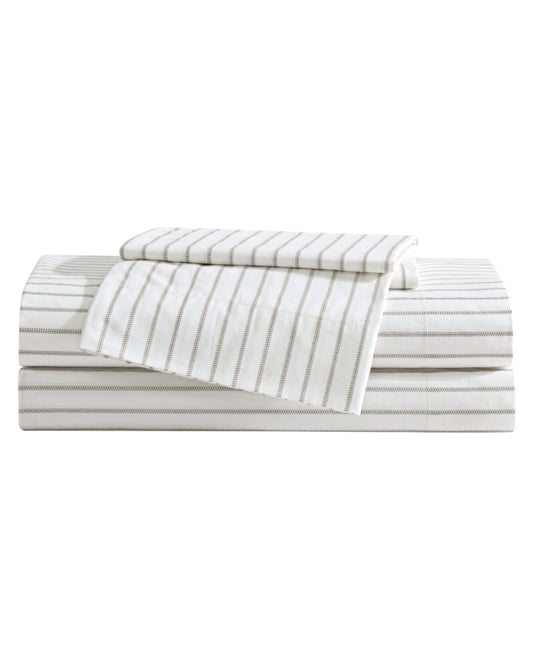 Printed 100% Cotton Percale 4-Pc. Sheet Set, King