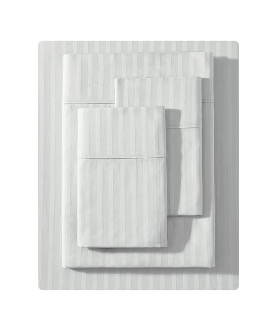 Dobby Stripe 290-Thread Count Cotton 4-Pc. Sheet Set, King