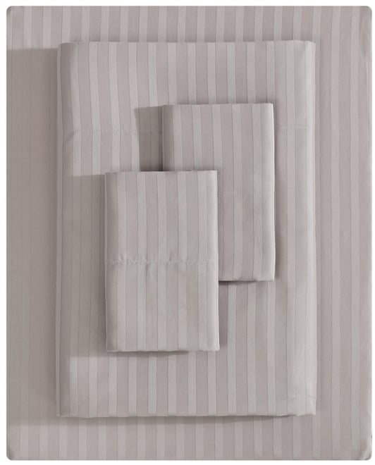 Dobby Stripe 290-Thread Count Cotton 4-Pc. Sheet Set, Queen