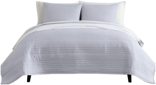 Seersucker Stripe 3-Pc. Quilt Set, Queen