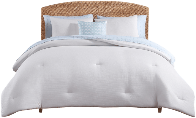 Tommy Bahama Seersucker Solid 8-Pc. Comforter Set, Queen