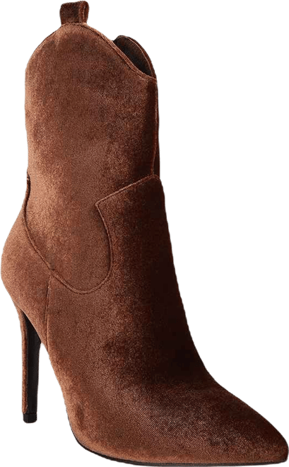 Nat-love Womens Velvet Cow Girl ankle boot