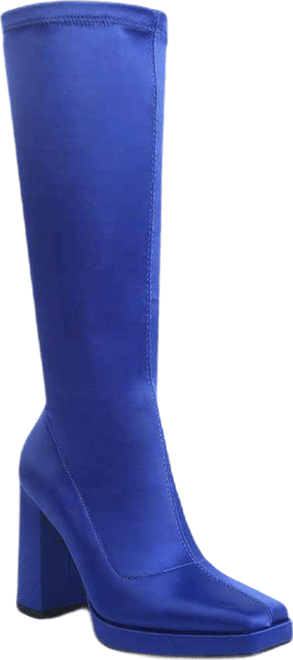 Presto Pink Stretchable Satin Long Boot Women