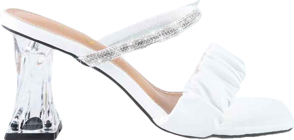 Date Look Clear Heel Rhinestone Sandals Women