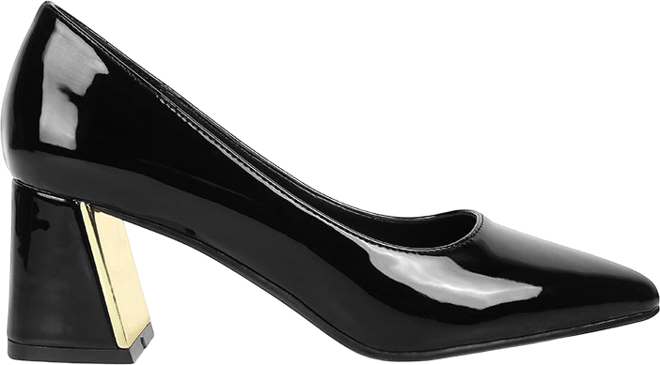 Zaila Metallic Accent Block Heel Pumps Women