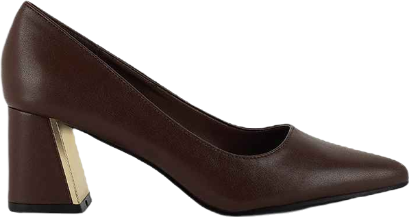 Casey Metallic Detail Block Heel Pumps Women