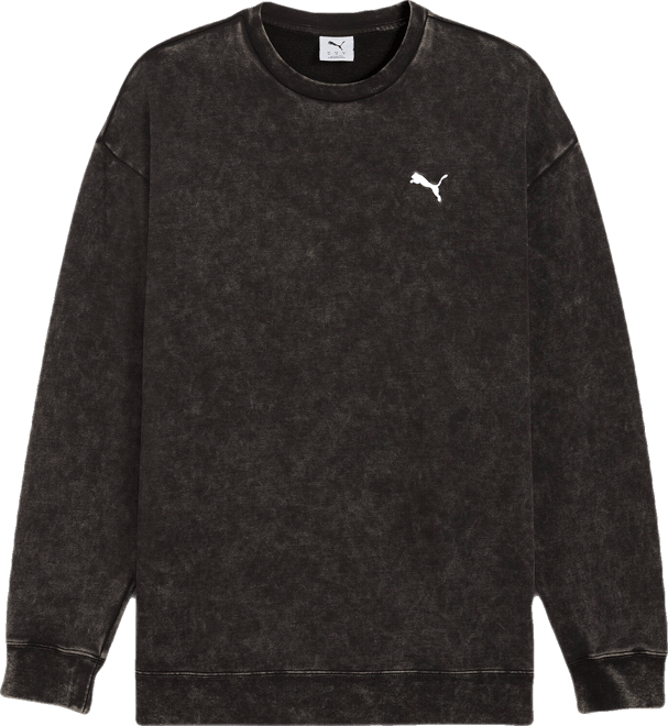 PUMA Elevated Essentials Acid Wash Men's Crew Neck Fleece Sweatshirt