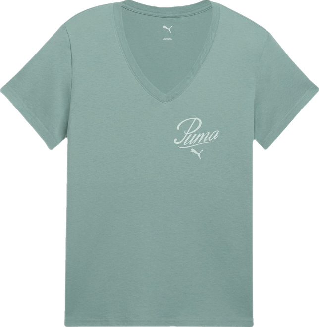 PUMA Essentials Script Women's V-Neck T-Shirt
