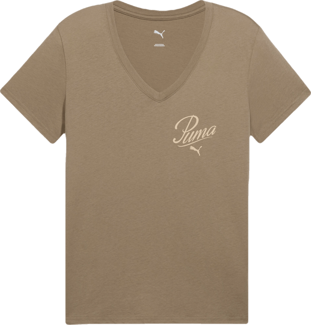 PUMA Essentials Script Women's V-Neck T-Shirt
