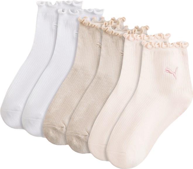 PUMA Women's Quarter Crew Socks (3 Pairs)