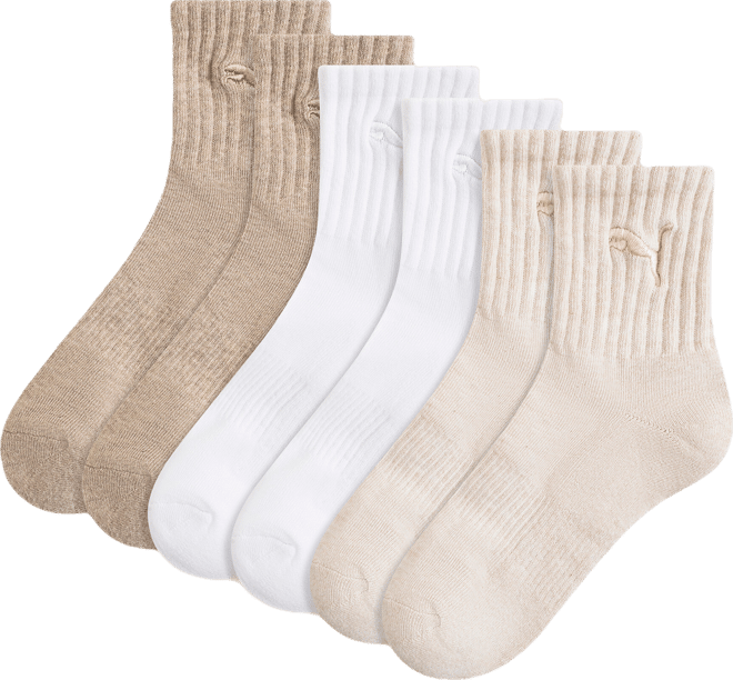 PUMA Women's Quarter Crew Socks (3 Pairs)