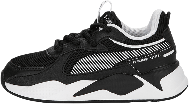 PUMA RS-X Black & White Little Kids' Sneakers
