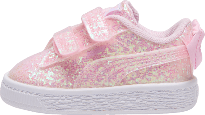 PUMA Basket Bow Metallic Toddlers' Easy On Sneakers