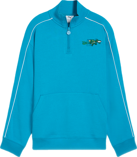 T7 Super PUMA Big Half-Zip Crew Neck Sweatshirt, Kids