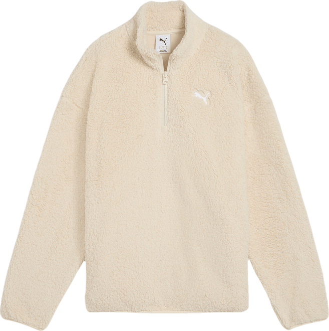 PUMA Elevated Essentials Sherpa Quarter-Zip Pullover