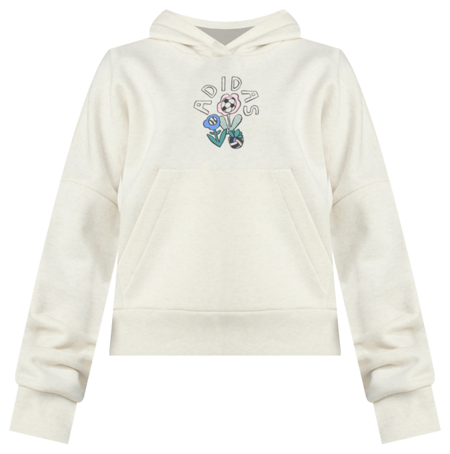 Big Girls Long-Sleeve Heather Multi Graphic Fleece Pullover Hoodie