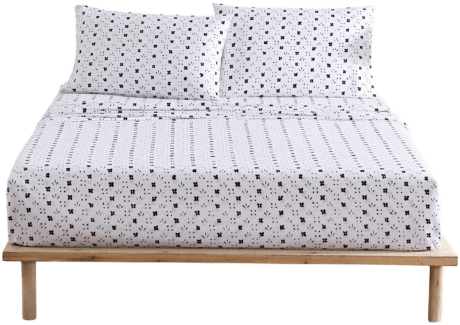 Kukkaketo 200-Thread Count Cotton Percale 4-Pc. Sheet Set, King