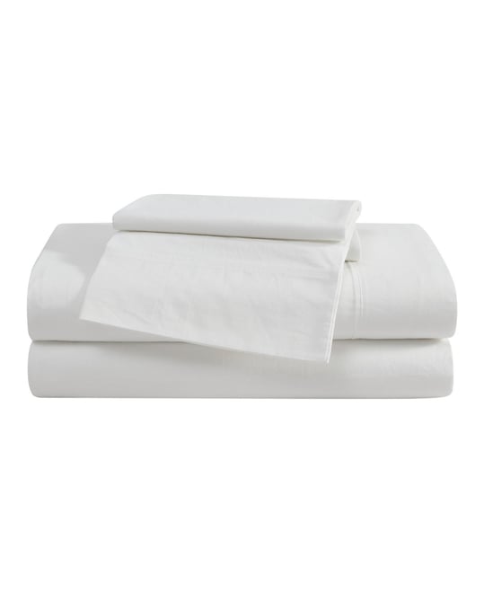 Solid Brushed 180-Thread Count Cotton Percale 4-Pc. Sheet Set, King