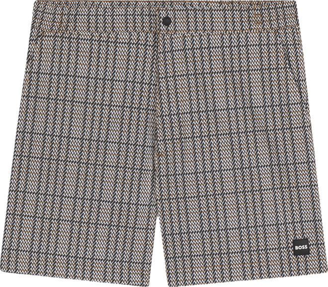 Boss by  Men's Micro-Print Swim Shorts