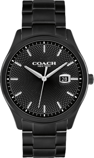 Men's Oliver Black Ip Stainless Steel Bracelet Watch, 41mm