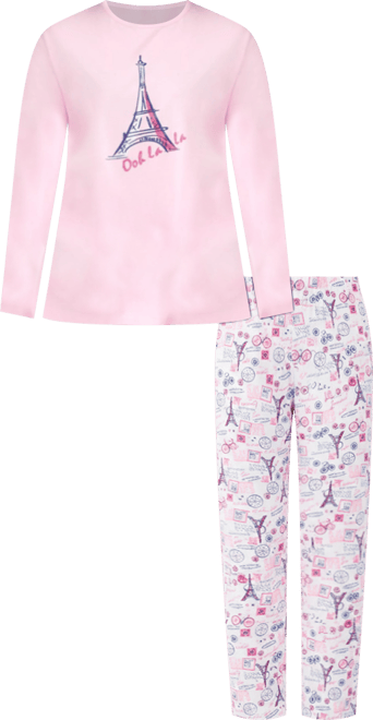 Women's Long Sleeve Knit Pj Set