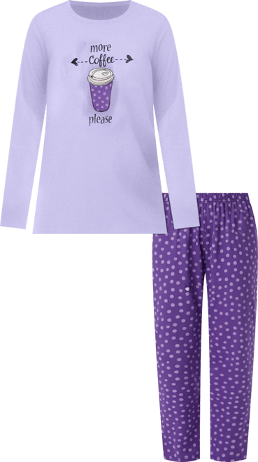 Women's Long Sleeve Knit Pj Set