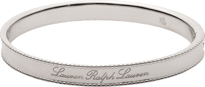 Sterling Silver Logo Script Bangle Bracelet
