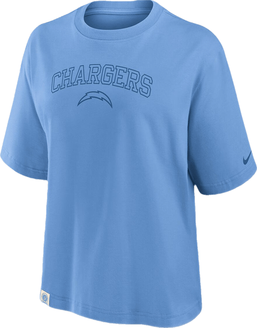 Women's Powder Blue Los Angeles Chargers Glory Arch Boxy T-Shirt
