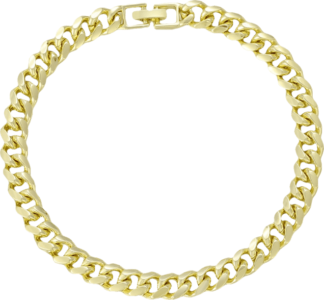 14K Gold Plated Chunky Curb Chain Anklet