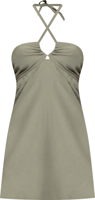 Womens Anetta Keyhole Halter Mini Dress