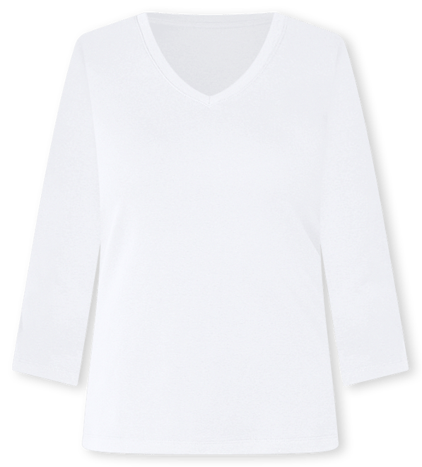 St. John's Bay Womens V Neck 3/4 Sleeve T-Shirt