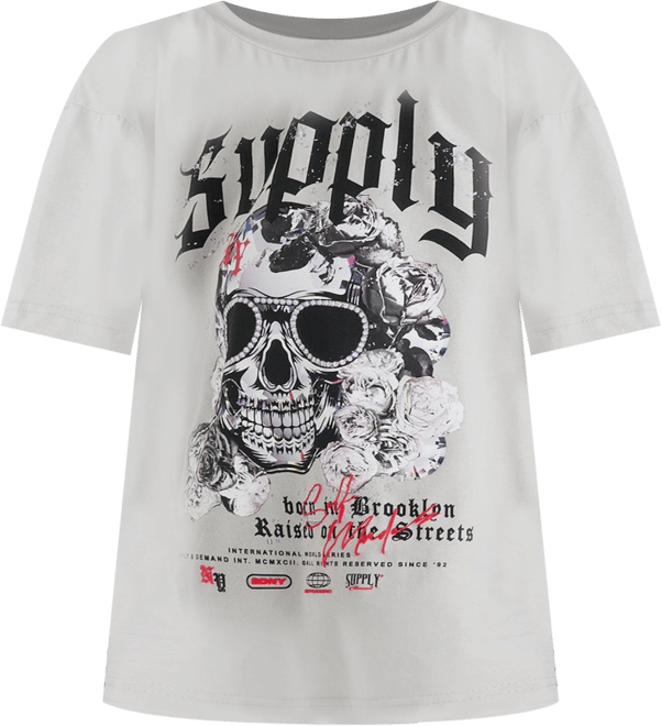 Big Kids' Supply & Demand Skull Glasses T-Shirt | Finish Line