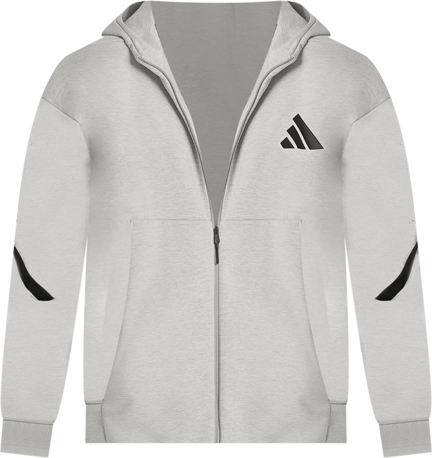 トップス archive adidas track jacket white gray adidas Men's Z.N.E. Full-Zip Hooded Track Jacket - Grey