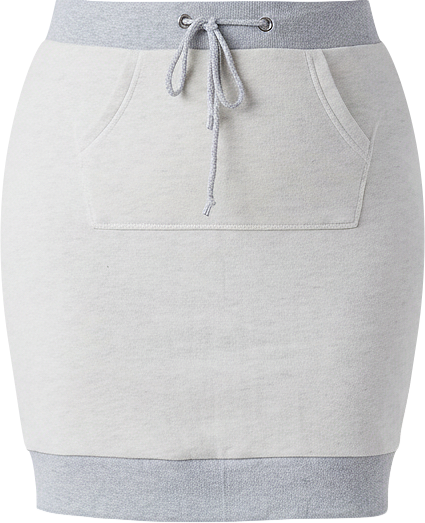 Plus Size French Terry Kangaroo Pocket Mini Skirts