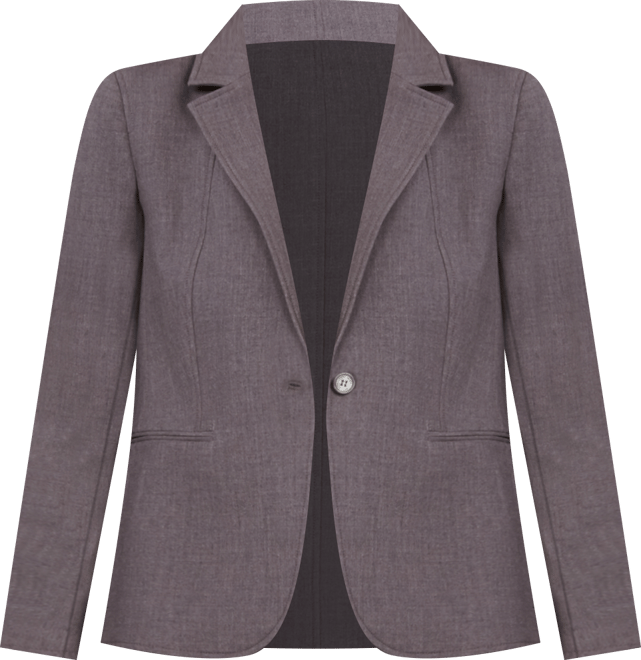 Single-Button Notched-Lapel Blazer