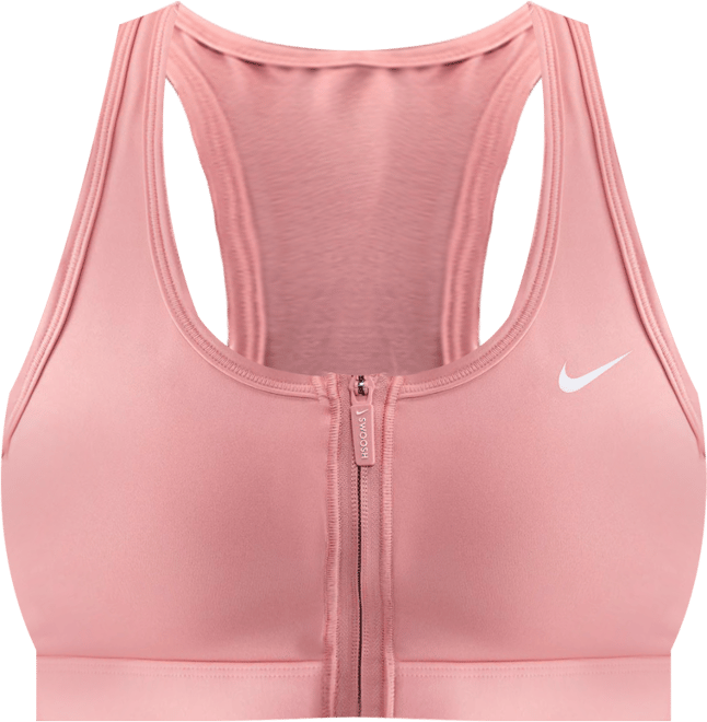 Nike Swoosh Front Zip Bra deportivo de media sujeción con almohadillas para mujer
