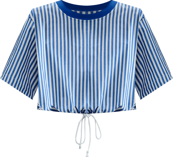 Nike Sportswear Chill Poplin Playera a rayas cuadrada para mujer