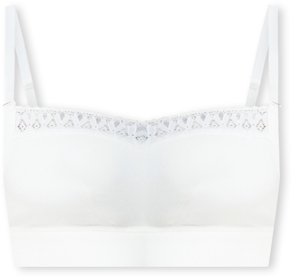 Women's Organic Cotton Lace Balconette Bra