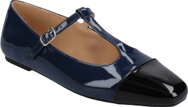 Women's Theah T-Strap Cap Toe Mary Jane Flats