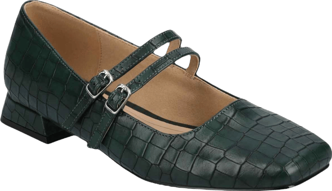 Women's Gredah Square Toe Double Strap Mary Jane Flats