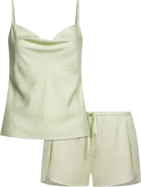 Women's 2-Pc. Cosmica Satin Cami Tap Set