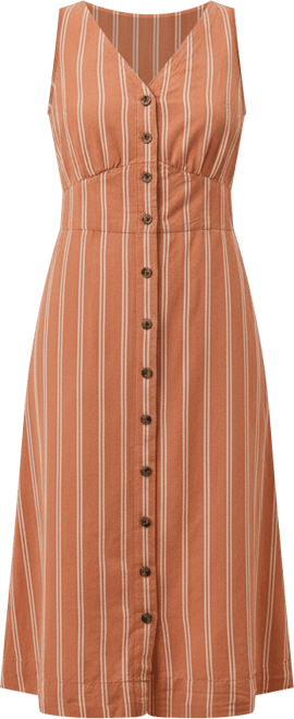 Women's Cotton Canopy Linen Blend Button-Front Dress