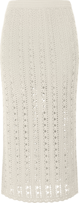 Juniors' Sea Swirl Crochet Midi Skirt