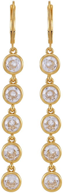 Gold-Tone Cubic Zirconia Drop Earrings