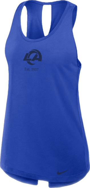 Women's Royal Los Angeles Rams Glory Crisscross Performance Tank Top