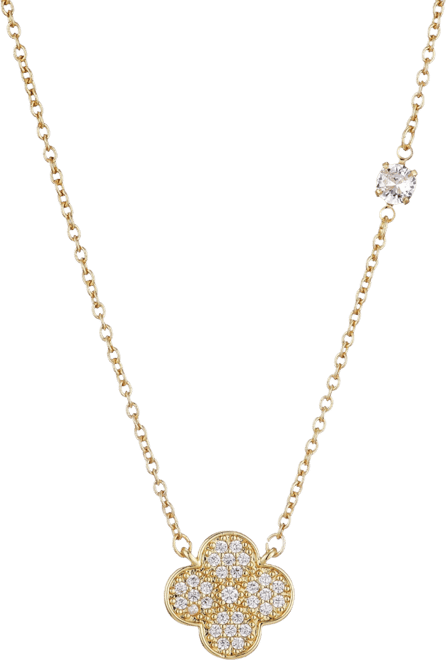 Cubic Zirconia Clover Pendant Necklace