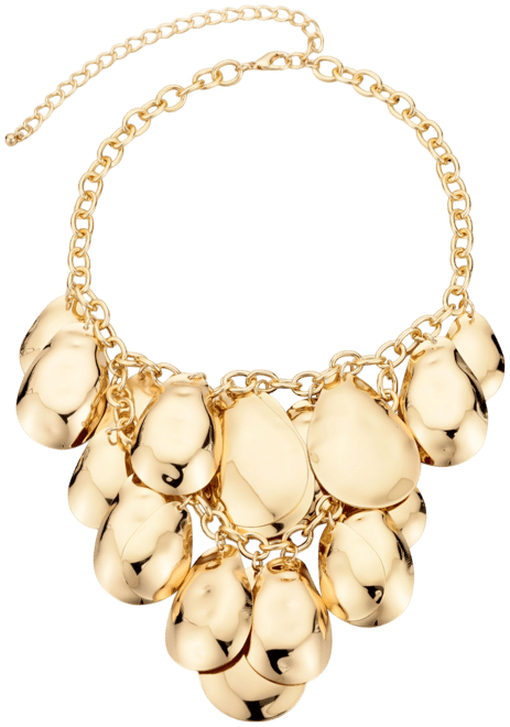 Gold Petal Bib Necklace