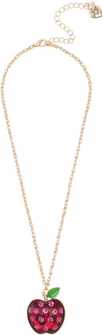 Faux Stone Straight Apple Pendant Chain Necklace
