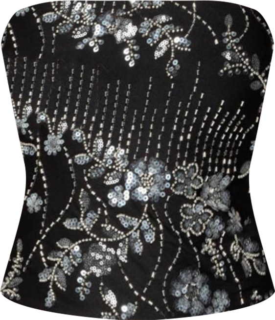 Women's Zelda Bead & Sequin Strapless Top